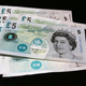 A sample polymer £5 note.